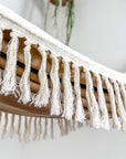 Indoor hammock for kids, little hammock™, kid’s hammock swing, sand dune color + knots trim, close up