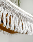 Indoor hammock for kids, little hammock™, kid’s hammock swing, sand dune color + vintage trim, close up